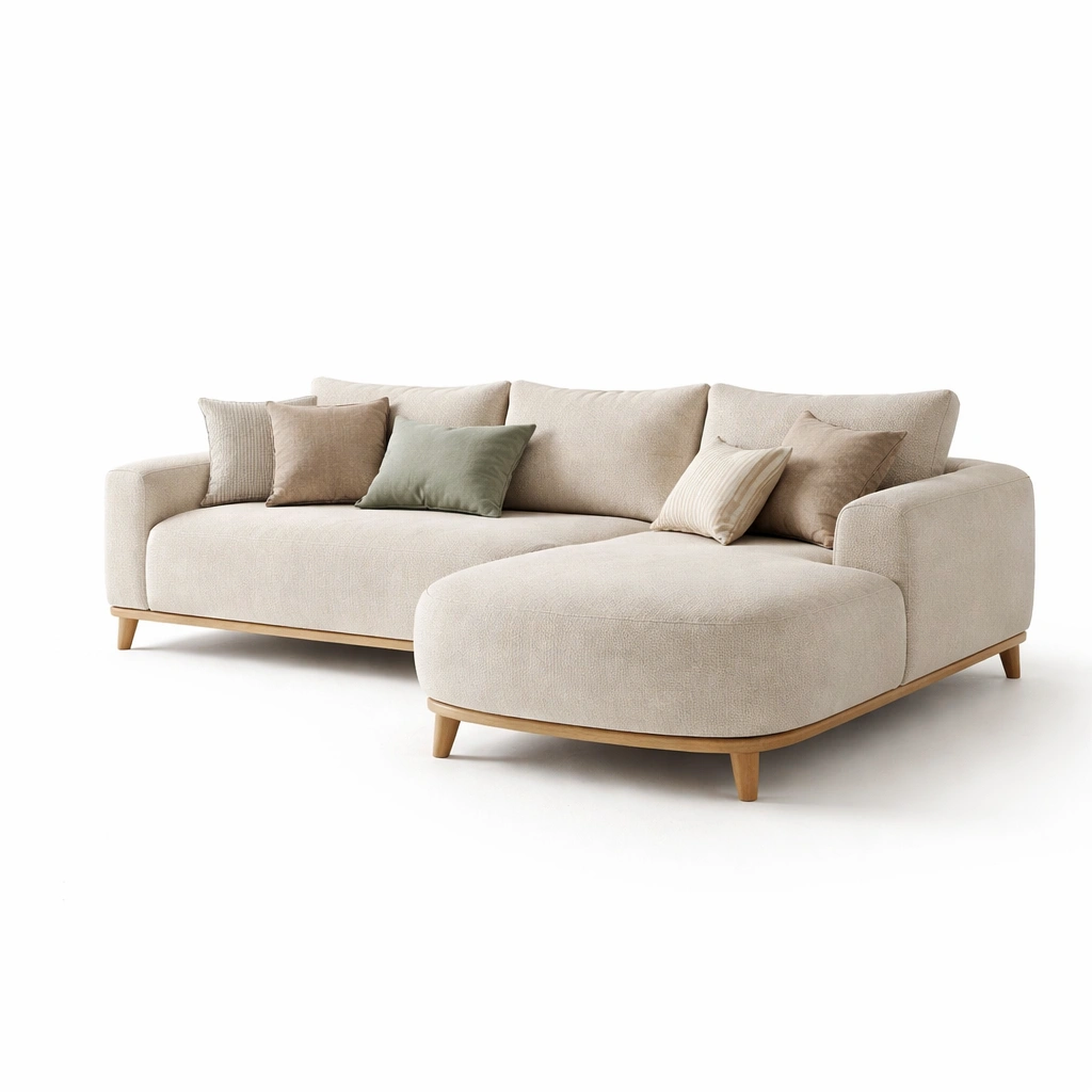 Ecksofa Beige mittel-hometava